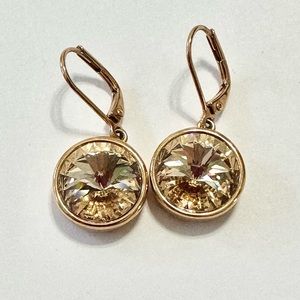 Lulu earrings gold tones by touchstone crystal
